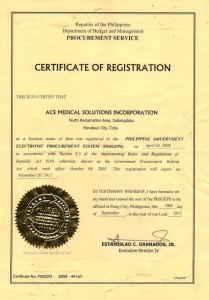 PhilGEPS Certificate of Registration